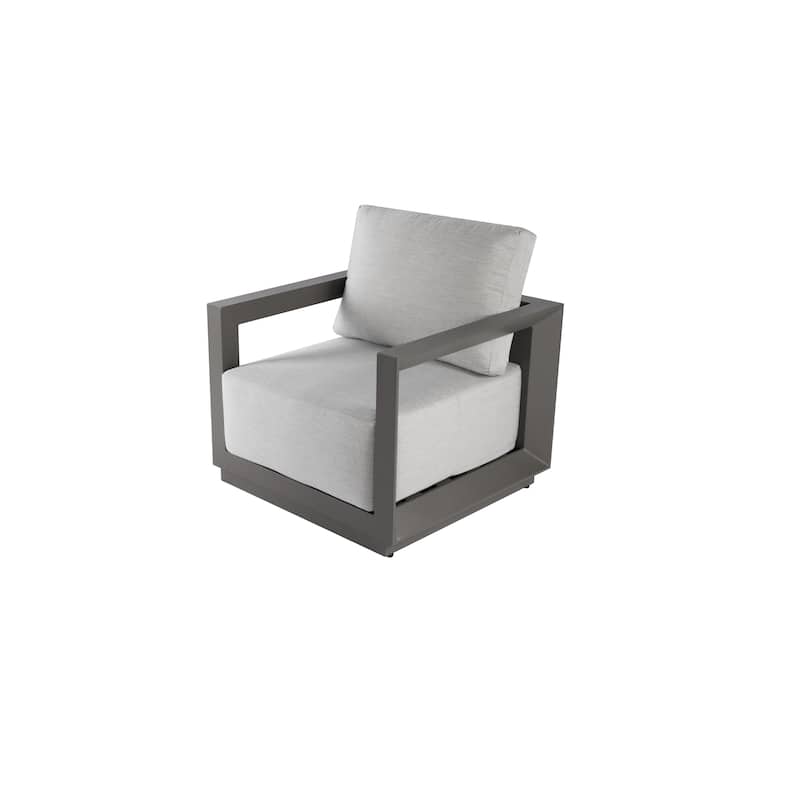 Elementi Newport Outdoor Aluminum Lounge Chair with Sunbrella® Cushions