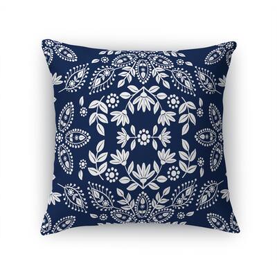 BOHO FLORAL NAVY Accent Pillow by Kavka Designs