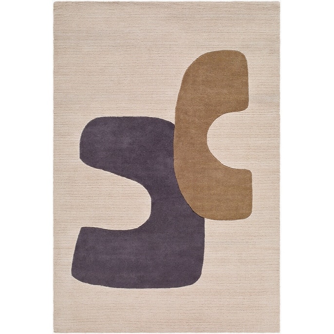 Livabliss Rossi Modern Area Rug - 8' x 10' - Beige/Grey