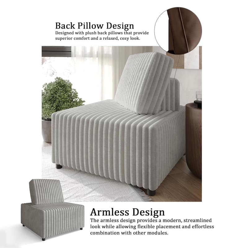 CraftPorch Luxurious Velvet Upholstered Ottoman