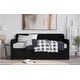 preview thumbnail 7 of 8, Melissa Twin Upholstered Daybed with Trundle Black