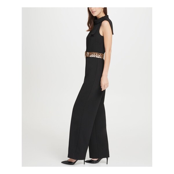 black sleeveless jumpsuit