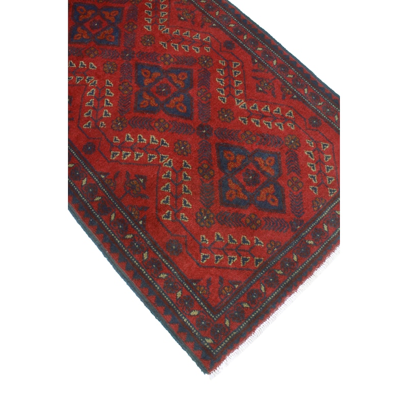 Khal Mohammadi Naima Red/Navy Runner - 2'7" x 6'4"