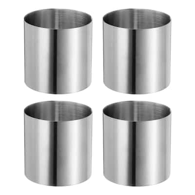4PCS Round Cake Ring Stainless Steel Pastry Mousse Dessert Ring
