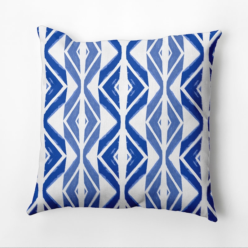 Diamond Graffiti Outdoor Pillow - Blue - 16" x 16"