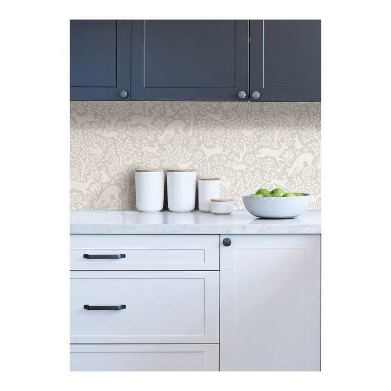 NuWallpaper Grey Merriment Peel & Stick Wallpaper - 216in x 20.5in x 0.025in