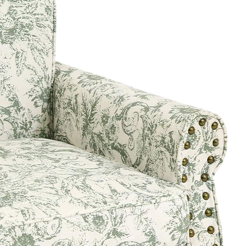 Mid-Century Modern Accent Chairs with Nailhead Trim