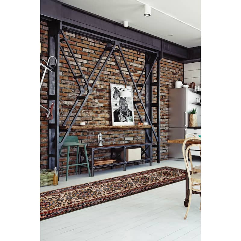 ECARPETGALLERY Hand-knotted Serapi Heritage Cream Wool Rug - 2'6 x 24'0