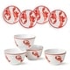 preview thumbnail 1 of 3, Certified International Beach House Lobster 8-Piece Melamine Canapé Plate & Dip Bowl Set - 6.00"L x 6.00"W x 0.25"H