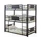 preview thumbnail 5 of 20, Rogen Dark Bronze Metal Frame Triple Bunk Bed Full