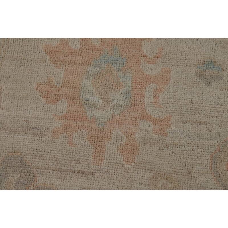 Vegetable Dye Transitional Oushak Turkish Rug Hand-Knotted Wool Carpet - 7'10" x 10'0"