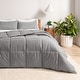 preview thumbnail 1 of 6, Bare Home Hypoallergenic Down Alternative Comforter Set Oversized King - Light Grey