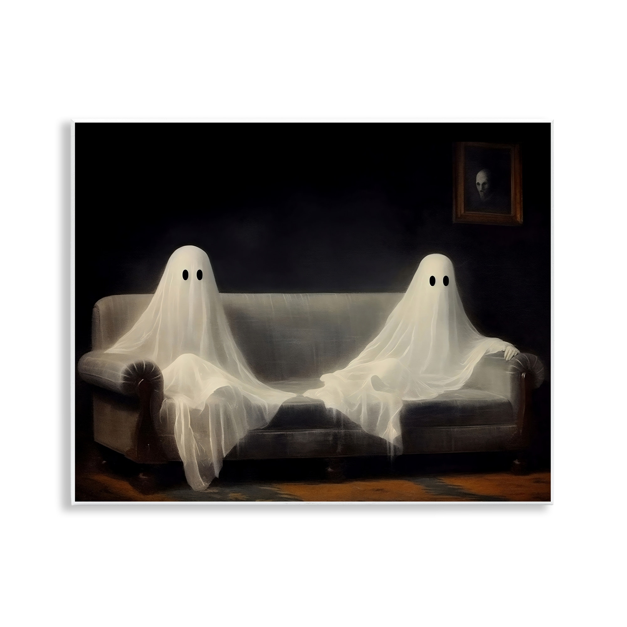 Stupell Spooky Couch Ghost Duo Wall Plaque Design by LSR Design Studio
