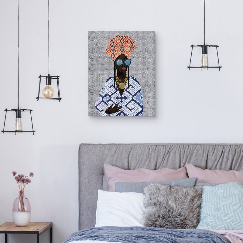 Dots Queen on Gray by Nikki Chu Canvas Art Print