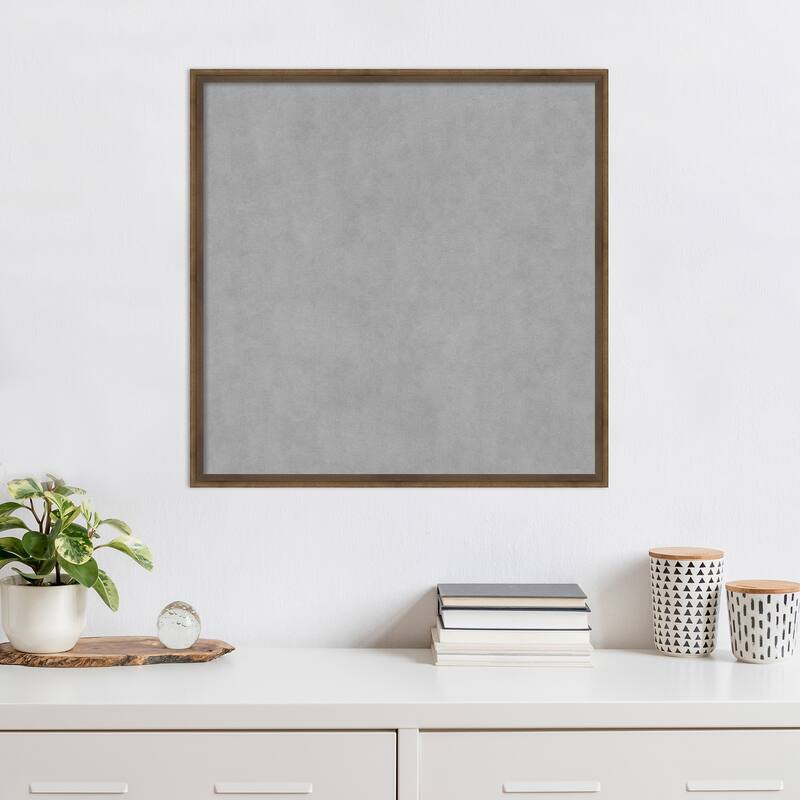 Amanti Art Lucie Light Bronze Framed Magnetic Board