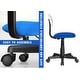 preview thumbnail 9 of 22, Kids Rolling Drawing Desk & Chair Set Colorful Rotating Upholstered Student Office Computer Chair for Children