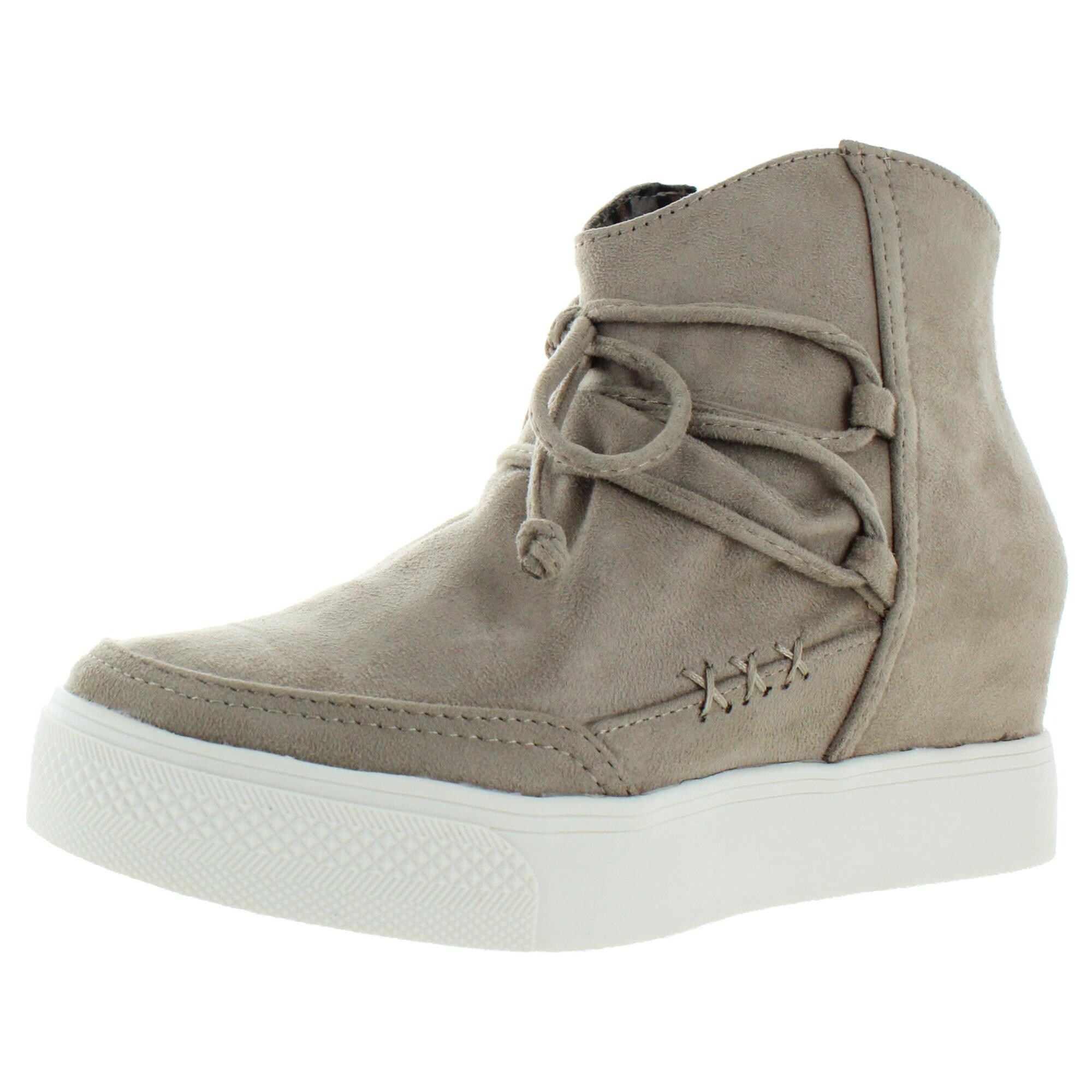 faux wedge sneakers
