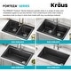 preview thumbnail 16 of 42, KRAUS Forteza Granite 33 inch 60/40 Undermount Drop-in Kitchen Sink