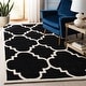 preview thumbnail 2 of 112, SAFAVIEH Handmade Chatham Vicie Modern Wool Rug 3' x 5' - Black/Ivory - Rectangle