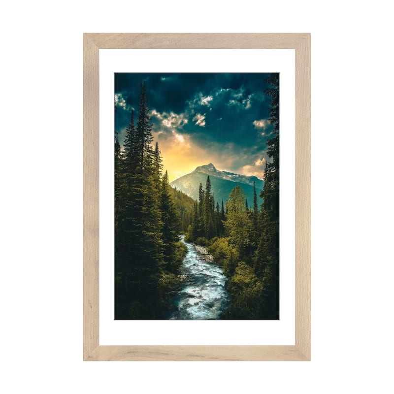 iCanvas "Where The River Flows" by Zach Doehler PFA - Natural - 24x16x1