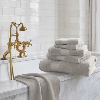 Madison Park Signature Turkish 100% Cotton Oversized Quick Dry Highly Absorbent 6-Piece Towel Set
