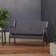preview thumbnail 1 of 4, Calvin 46.5" Love Seat in Black by Real Flame