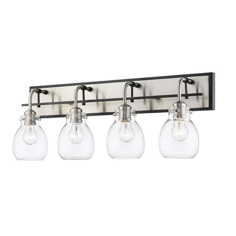Z-Lite Kraken 4 Light 30" Wide Bathroom Vanity Light - Matte Black / Brushed Nickel