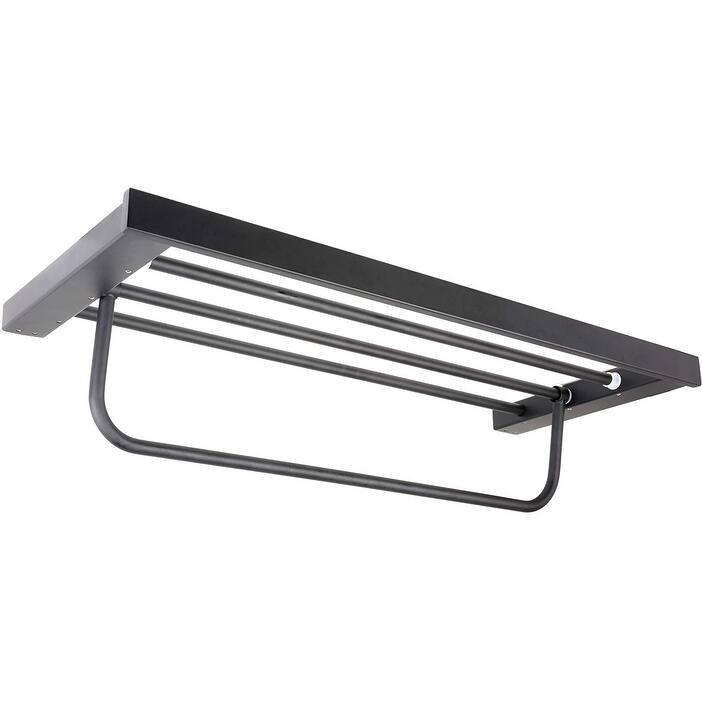 Dyconn Faucet Florence Series Bathroom Towel Shelf Rack in Black - Black