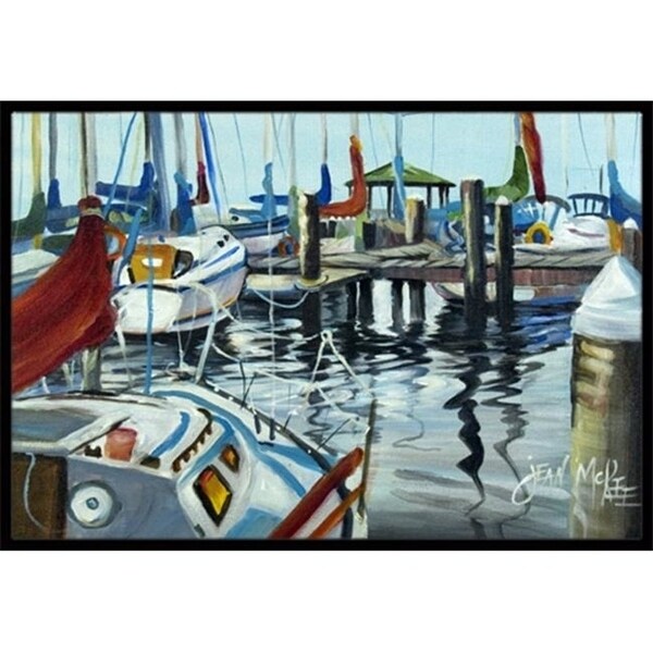 Carolines Treasures JMK1065JMAT Orange Sail Sailboats Indoor & Outdoor Mat 24 x 36 in.