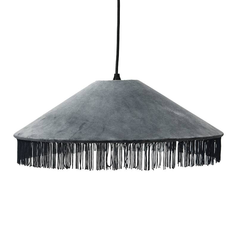 Mid Century Velvet Ceiling Light with Tassels
