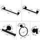 preview thumbnail 13 of 21, Matt Black Bathroom Hardware Set Towel Shelf Wall Mounted Towel Rack
