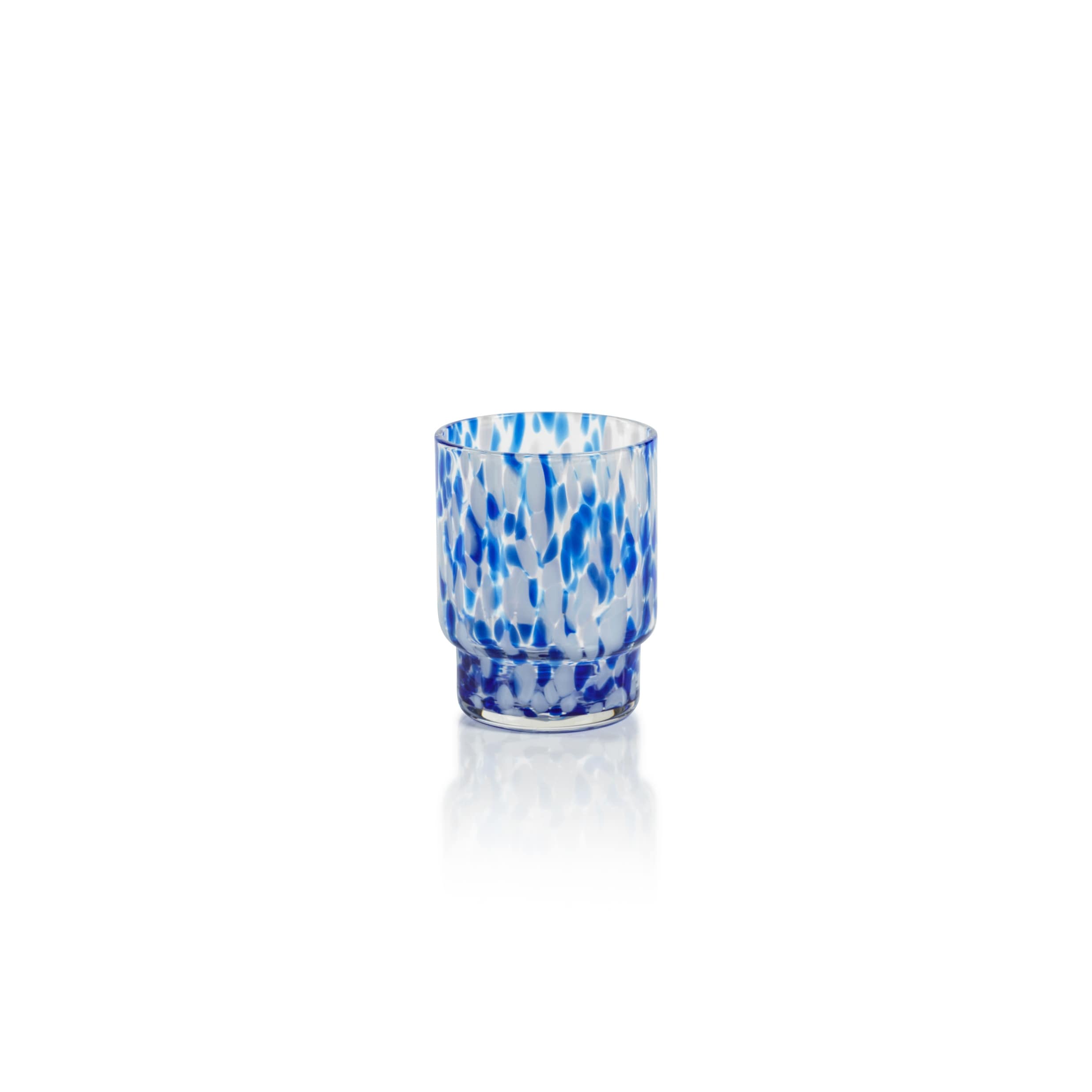 Elle Decor Glass Tumblers Set of 6 Glass Design, 8.5-Ounce Water Drinking  Glasses, Blue