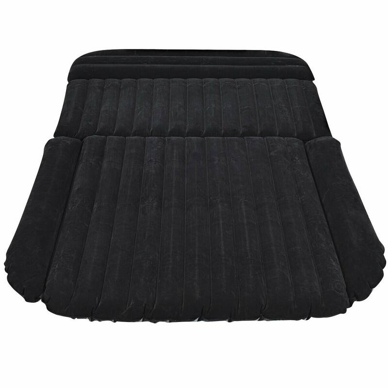 Car Backseat Air Mattress with Independent Airbags and Soft Flocking Cover Travel Camping Bed