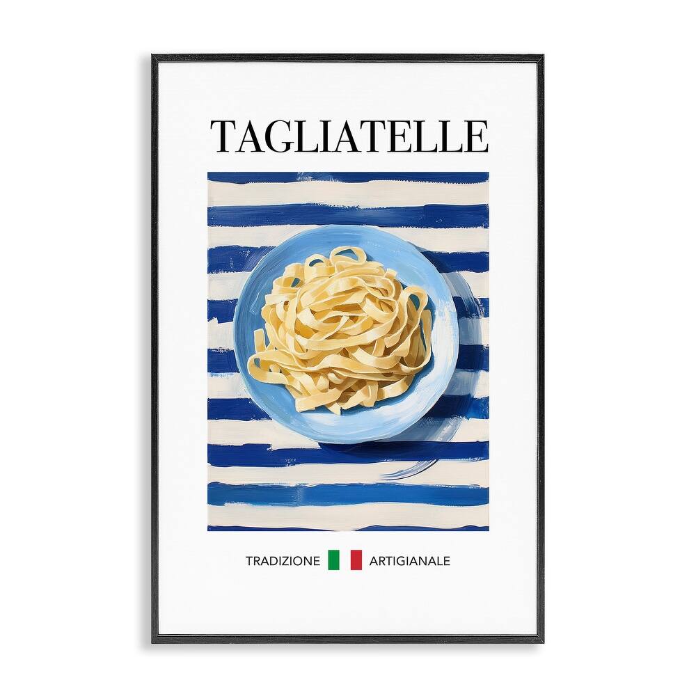 Stupell Traditional Tagliatelle Pasta Framed Giclee Art Design By Andreas Magnusson