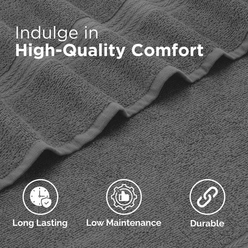 Superior Miami 100% Cotton 6-Piece Towel Set - Lightweight & Quick Drying