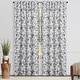 preview thumbnail 2 of 6, Chanasya Faux Linen Toile Light Filtering Window Curtain Panel Pair