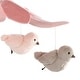 preview thumbnail 4 of 6, Lambs & Ivy Petals Pink/Gray Birds Musical Baby Crib Mobile Soother Toy
