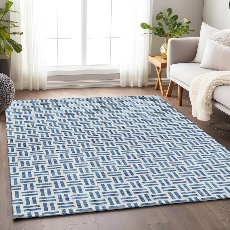Premium Washable Super Soft Modern Weave Mayfield Rug - Denim - 8' x 10'