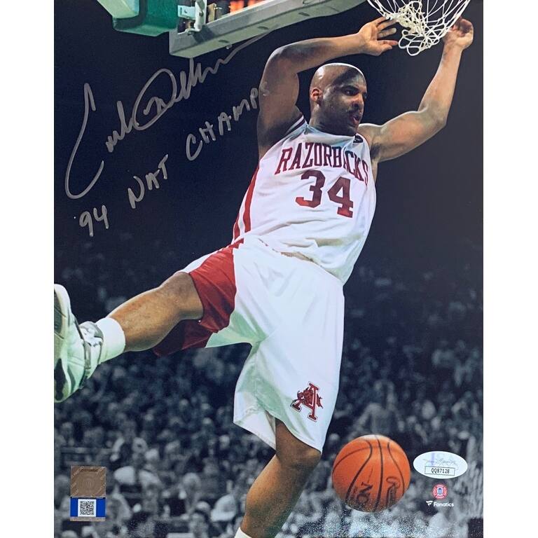 Corliss Williamson Autographed Arkansas 1994 Signed Basketball 8x10 Photo JSA COA - 8'6" x 11'6"
