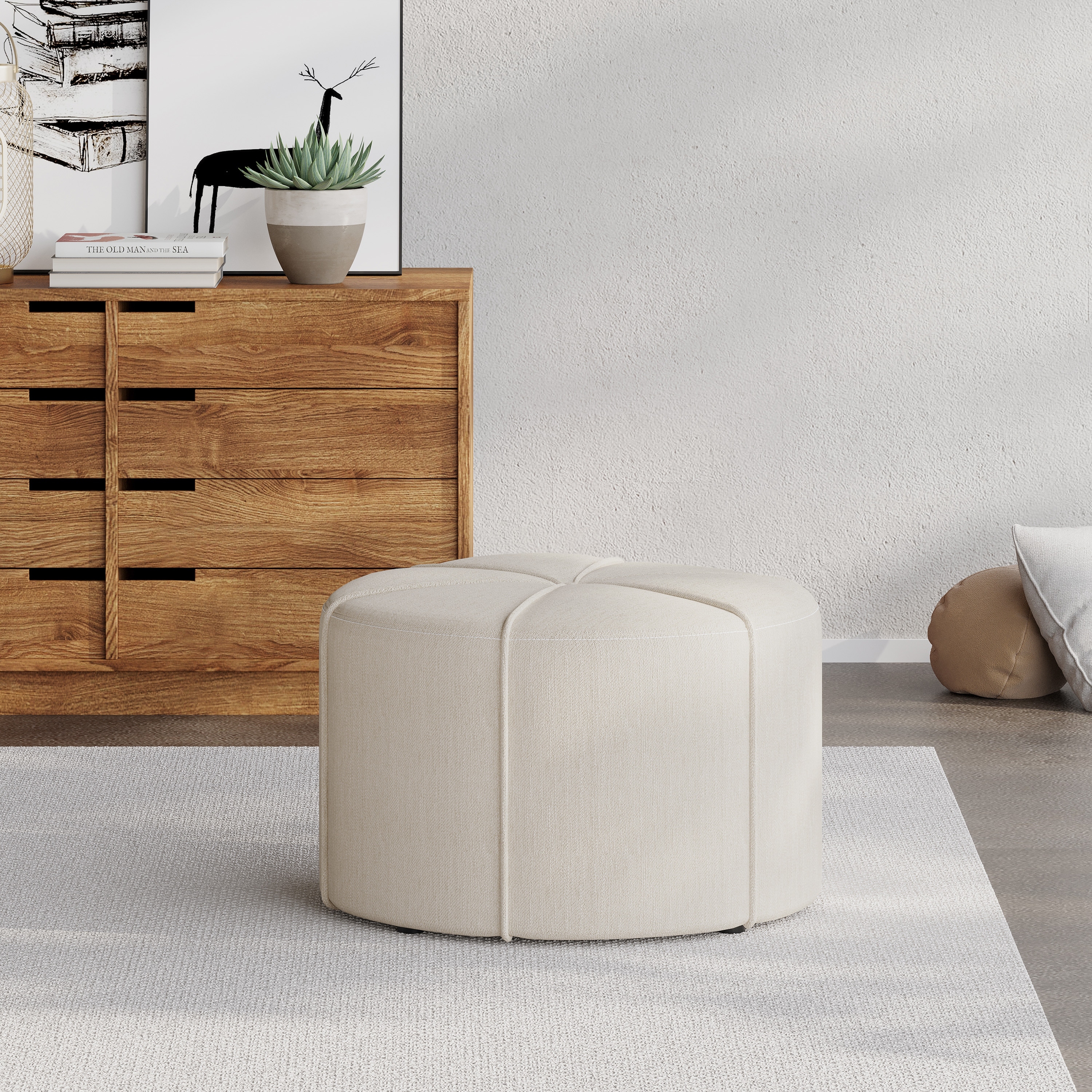 Fabric Ottomans and Poufs Bed Bath Beyond