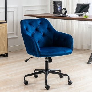 Velvet Fabric Home Office Chair Swivel Adjustable Task Chair - Bed Bath ...