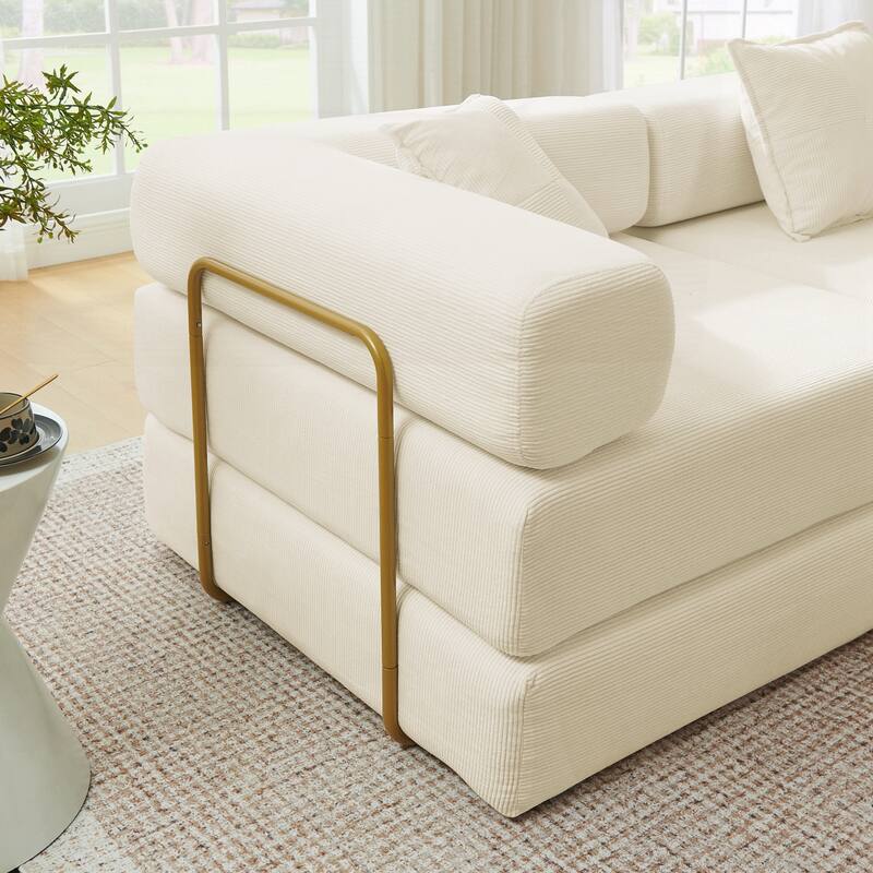 Modular Sectional Sofa with L-Shape Chaise, Boneless Cloud Couch with Deep Seat