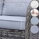 preview thumbnail 16 of 50, 4 Piece Outdoor High Back Wicker Patio Conversation Furniture Sets