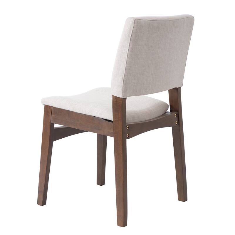 Upholstered Dining Chairs Set of 4, Modern Dining Room Chairs with Back, Fabric Kitchen Side Chairs with Wood Legs