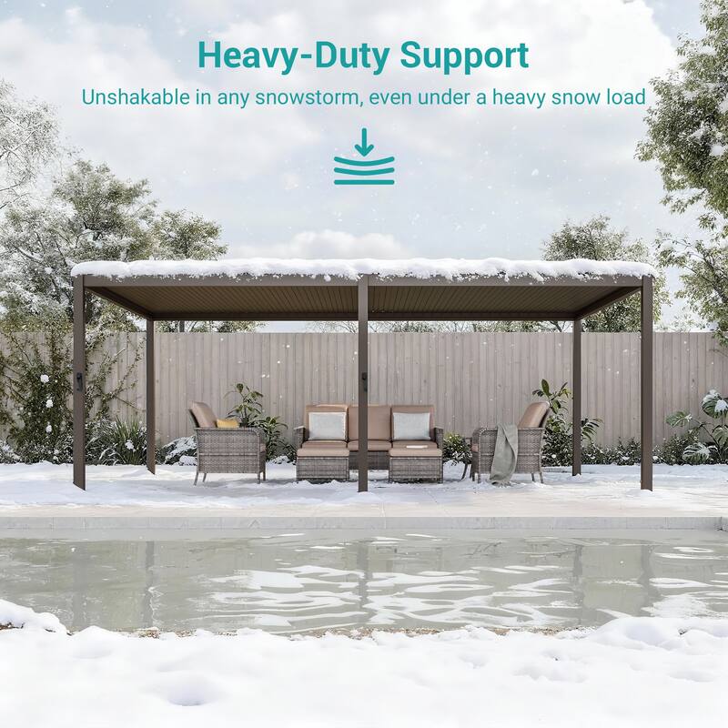 Aluminum Steel Pergola, Outdoor Pergola with Adjustable Roof