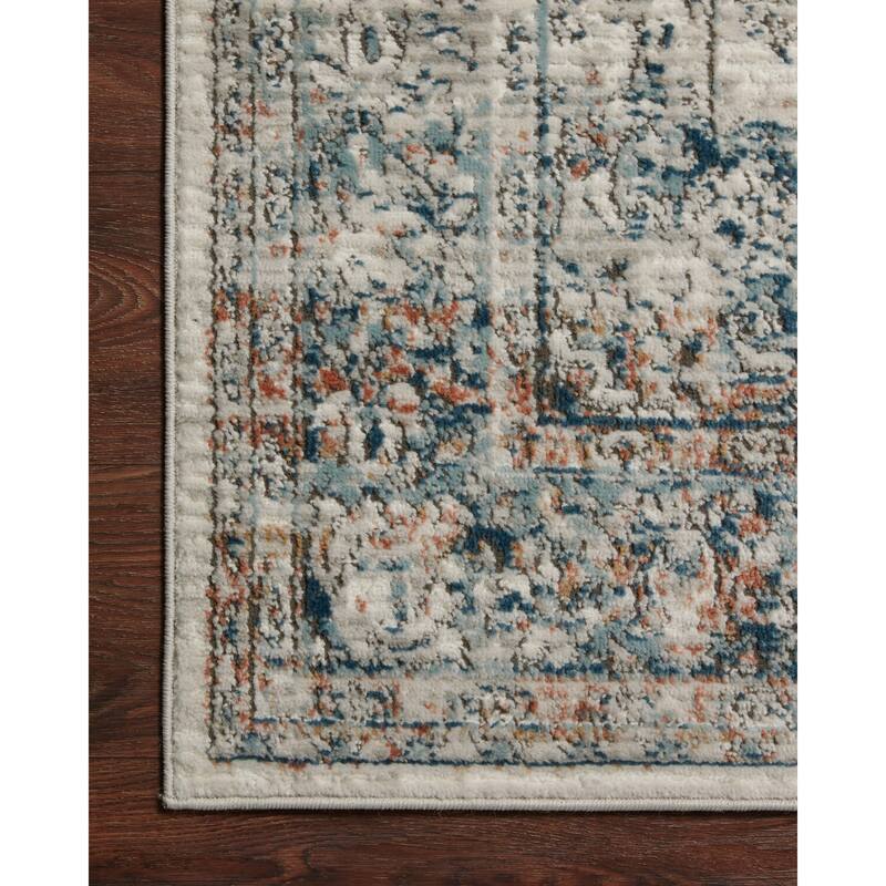 Alexander Home Charlotte Transitional Distressed Medallian Area Rug