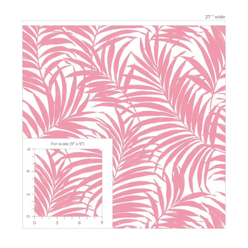NextWall Beach Palm Peel and Stick Wallpaper - 27 in. W x 18 ft. L