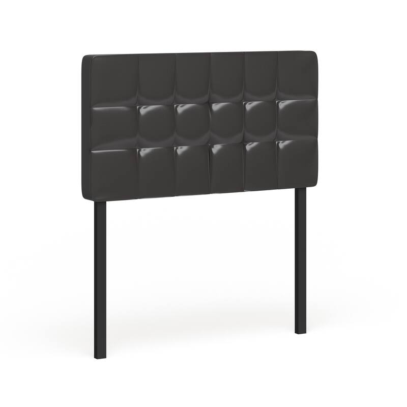 Porch & Den Maltman Twin-size Tufted Button Faux Leather Headboard
