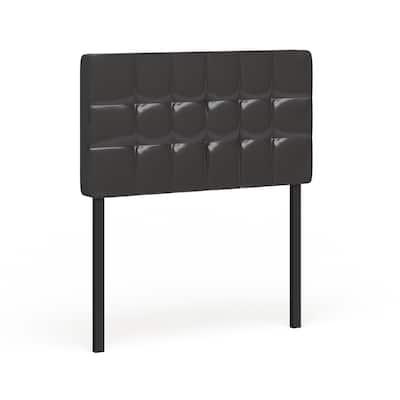Porch & Den Maltman Twin-size Tufted Button Faux Leather Headboard