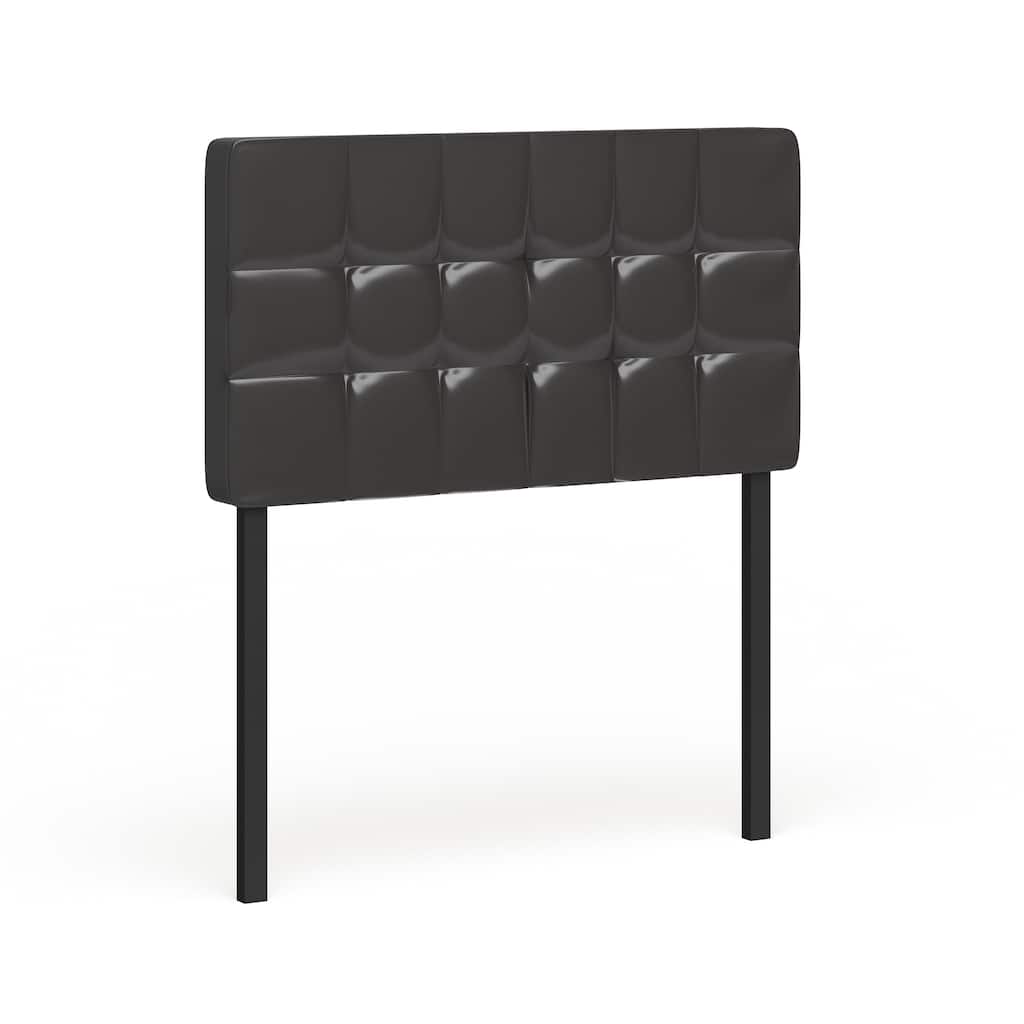 Porch & Den Maltman Twin-size Tufted Button Faux Leather Headboard